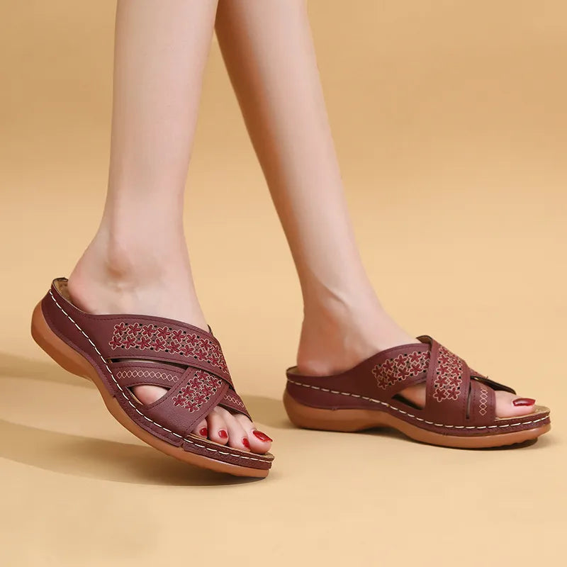 ABENA™ ARCH SUPPORT SOFT CUSHION LEATHER SANDALS