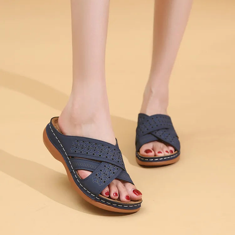 ABENA™ ARCH SUPPORT SOFT CUSHION LEATHER SANDALS