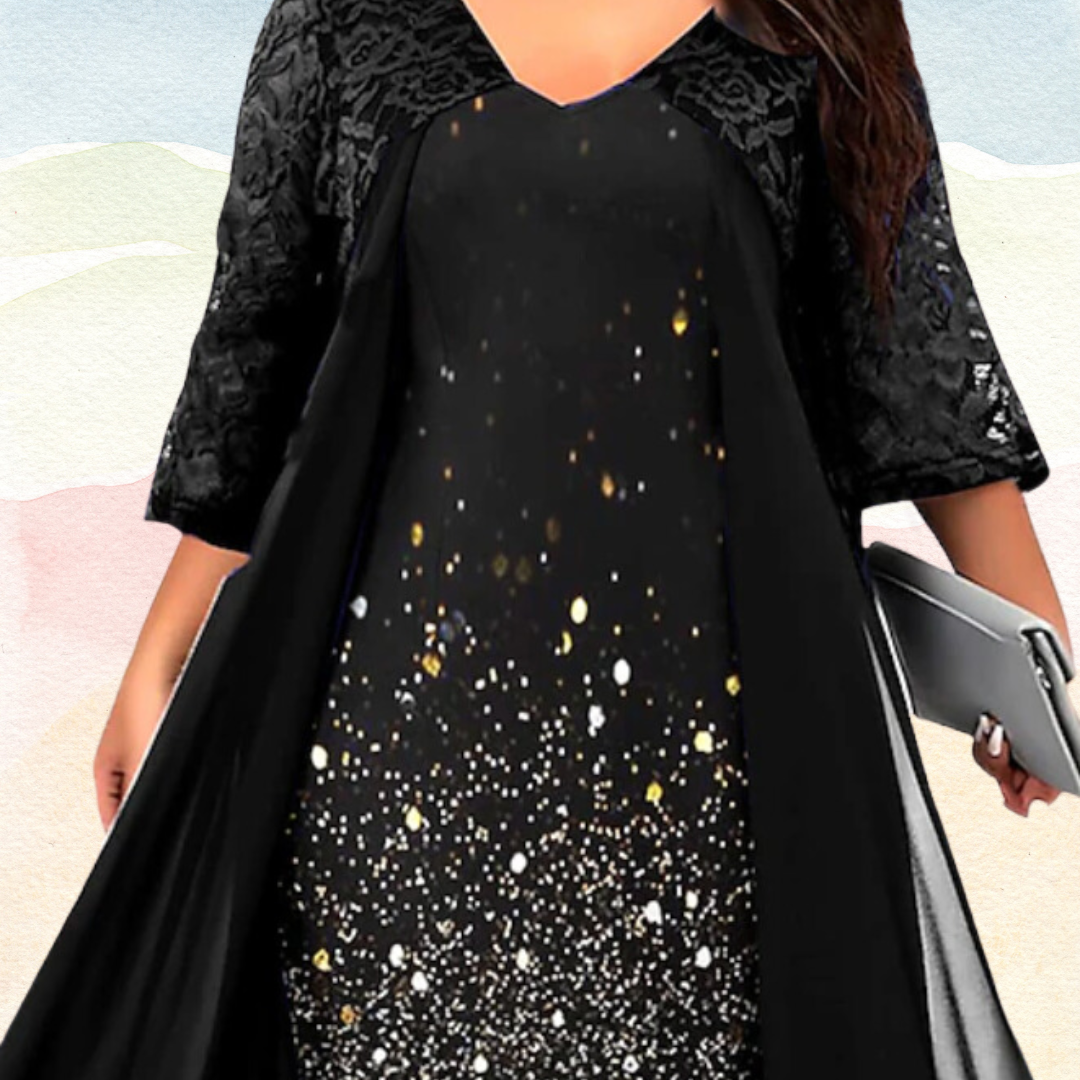 PLUS SIZE SPARKLING SEQUIN DRESS