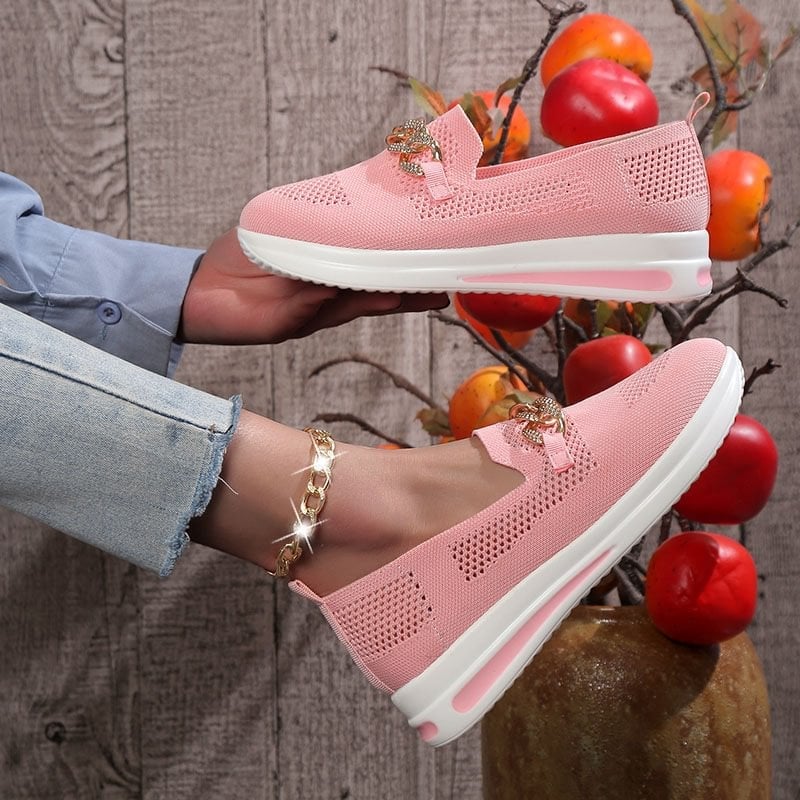 ANNABEL™ WOVEN BREATHABLE ORTHOPEDIC WEDGE SNEAKERS