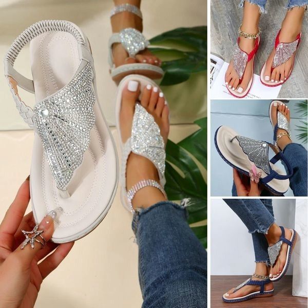 WOMEN'S CASUAL ORTHOPEDIC ROMAN CRYSTAL SANDALS