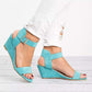 AUDREY™ CLASSIC BOHEMIAN WEDGE BUCKLE SANDALS