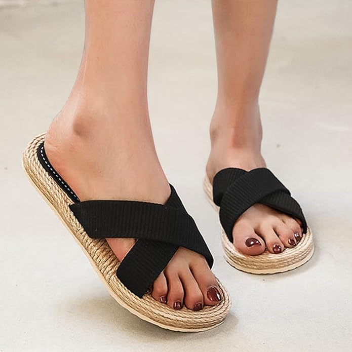 BRONTE™ CASUAL CROSS STRAP BOHEMIAN SLIDE SANDALS