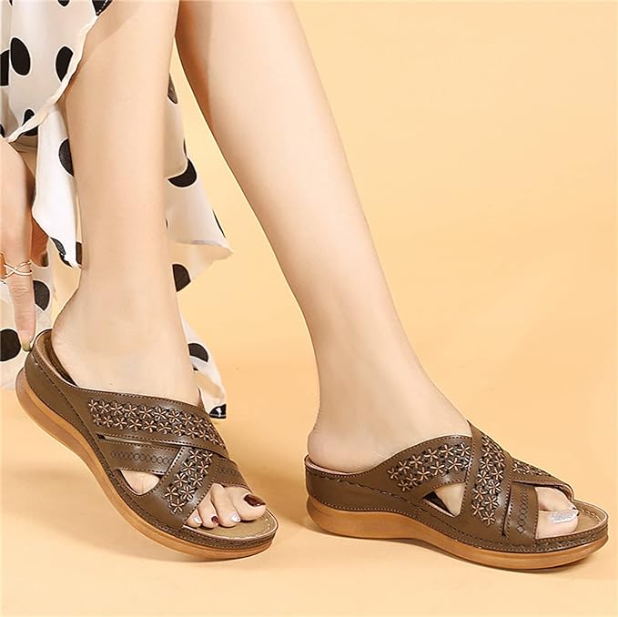 ABENA™ ARCH SUPPORT SOFT CUSHION LEATHER SANDALS