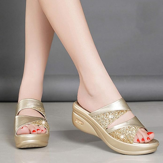 DARCY™ SUMMER GLITTER WEDGE ORTHOPEDIC SANDALS