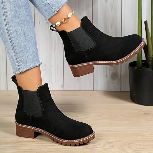 HAYLEY™ - WOMEN'S ORTHOPEDIC SOFT SOLE ROUND TOE PLATFORM ANKLE BOOTS