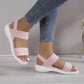 ELARA™ COMFORTABLE ANKLE STRAP PLATFORM SANDALS