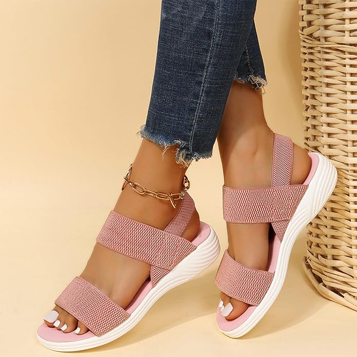 ELARA™ COMFORTABLE ANKLE STRAP PLATFORM SANDALS