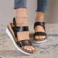 ANNA™ COMFY OPEN-TOE BUCKLE ANKLE STRAP WEDGE SANDALS