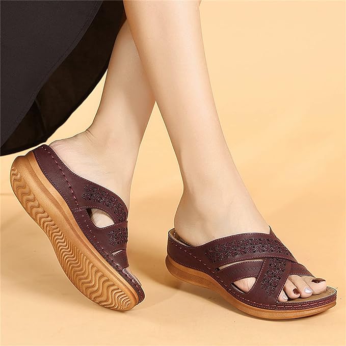 ABENA™ ARCH SUPPORT SOFT CUSHION LEATHER SANDALS