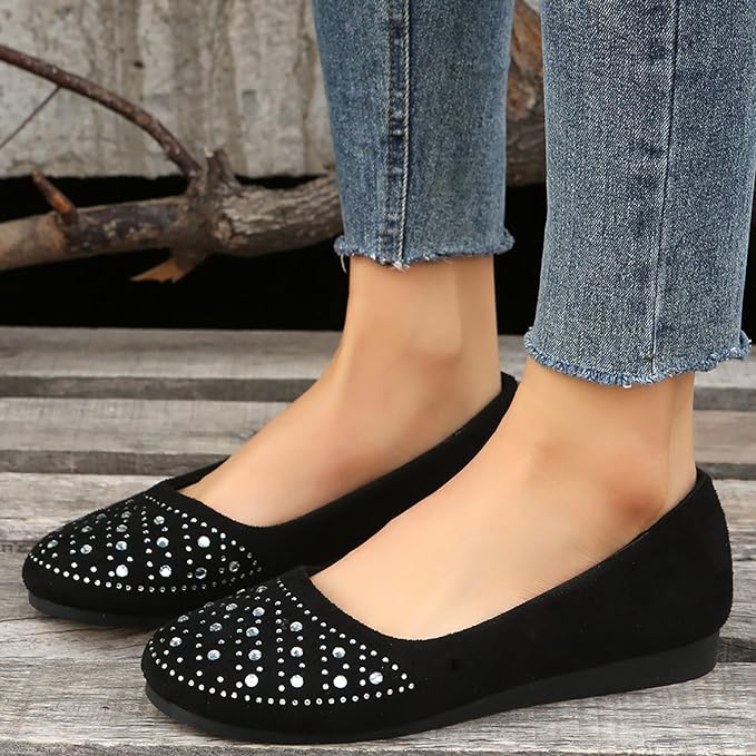 HARRIET™ WOMEN'S RHINESTONE ORTHOPEDIC FLAT SHOES