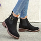 LAVINIA™ - WOMEN'S RETRO SOLID COLOR BUCKLE STRAP ANKLE BOOTS