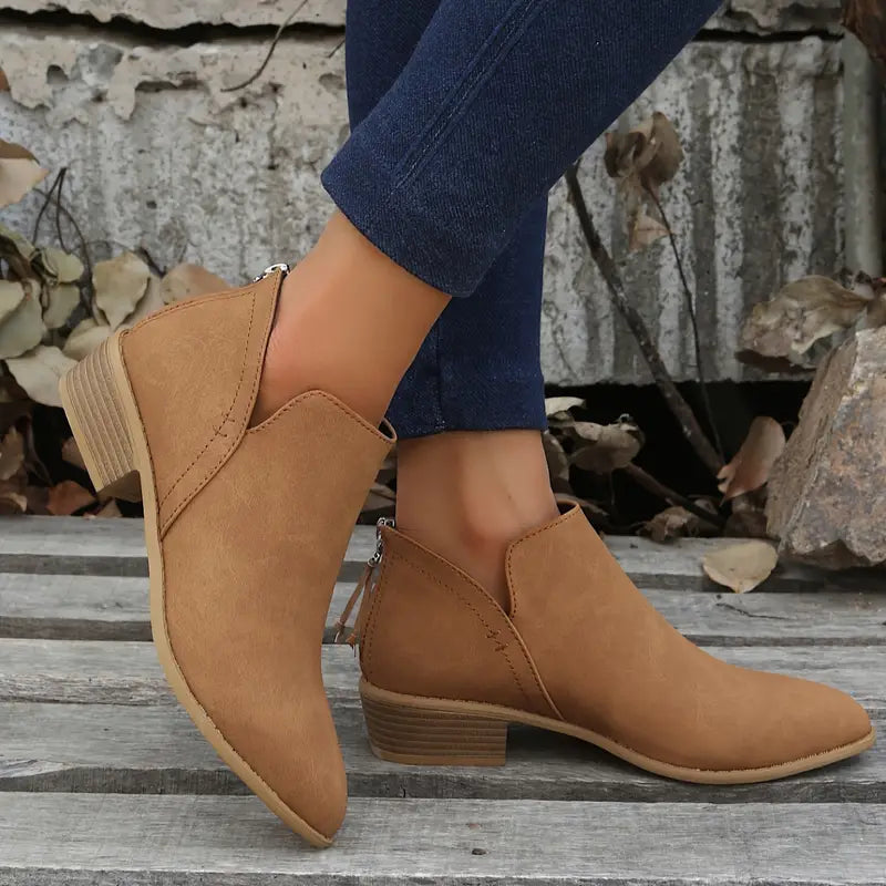 WOMEN'S RETRO HEELED ORTHOPEDIC ANKLE BOOTS