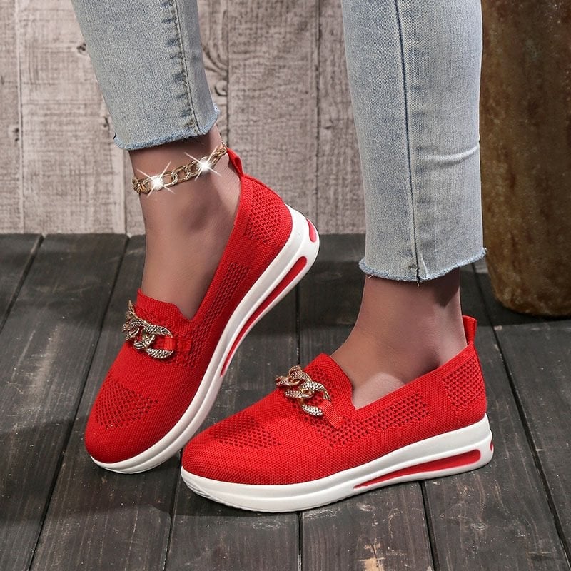 ANNABEL™ WOVEN BREATHABLE ORTHOPEDIC WEDGE SNEAKERS