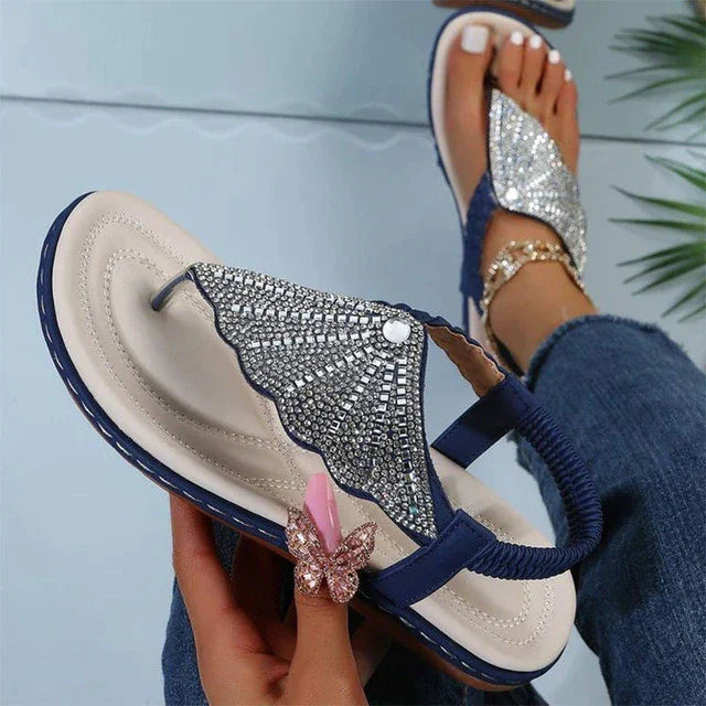 WOMEN'S CASUAL ORTHOPEDIC ROMAN CRYSTAL SANDALS