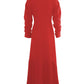 MEGAN™ ELEGANT SOLID BUTTON BELTED MAXI DRESS