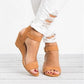 AUDREY™ CLASSIC BOHEMIAN WEDGE BUCKLE SANDALS