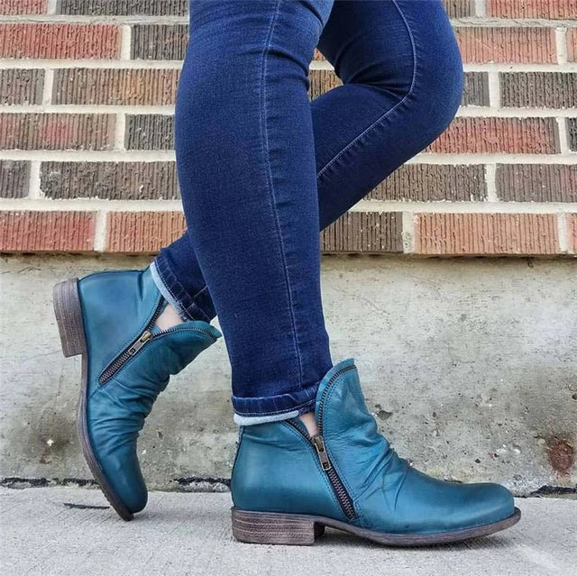 WOMEN ZIPPER WATERPROOF ANKLE SUPPORT BOOTS 2024