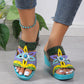 WOMEN'S SUMMER CUT OUT FLOWER WEDGE SANDALS