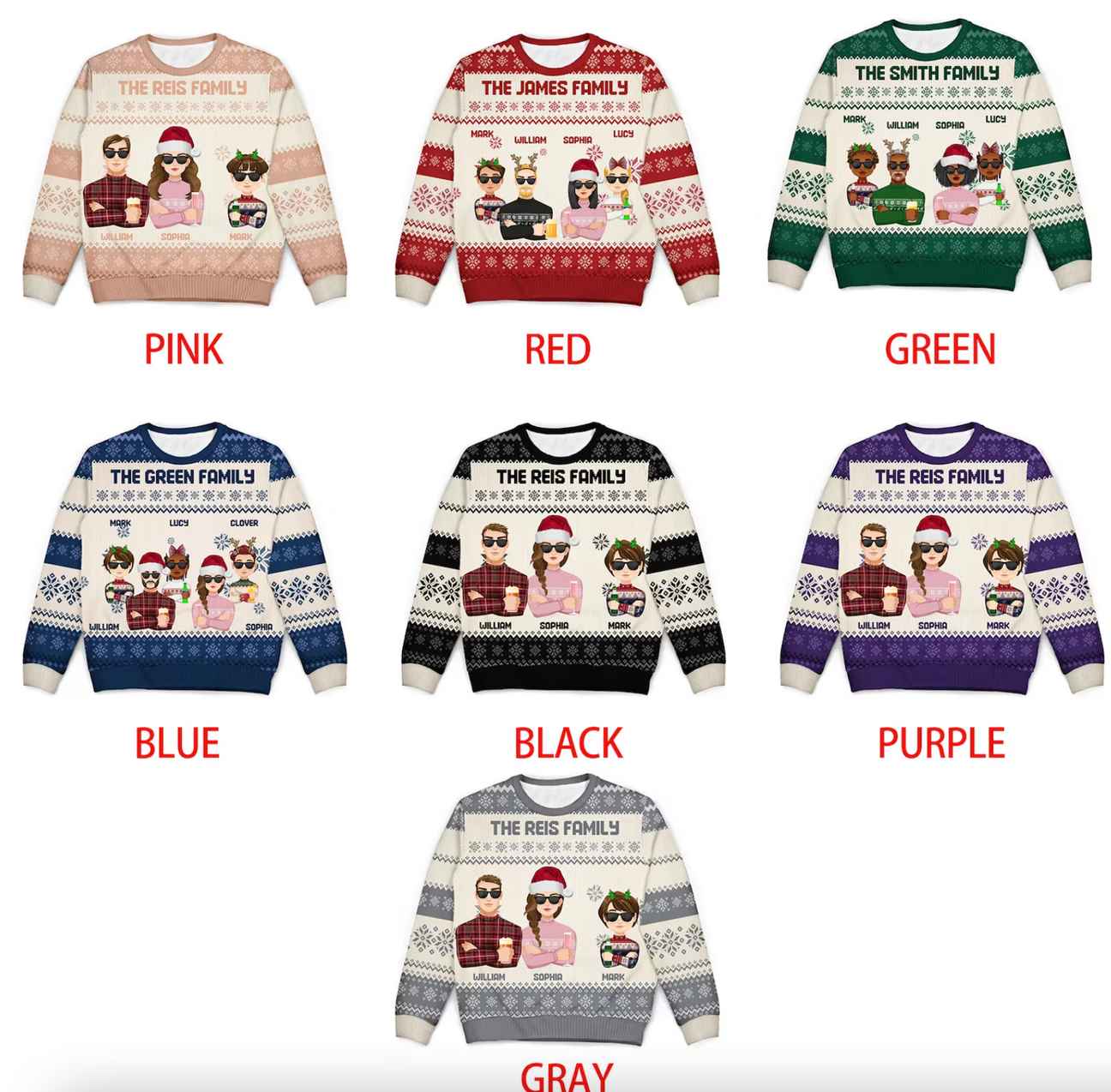 Unisex Ugly Sweater - Funny Gift For Family, Couple, Parents, Grandparents