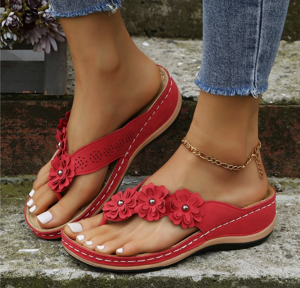 AARA™ SUMMER FLOWER ORTHOPEDIC WEDGE SANDALS