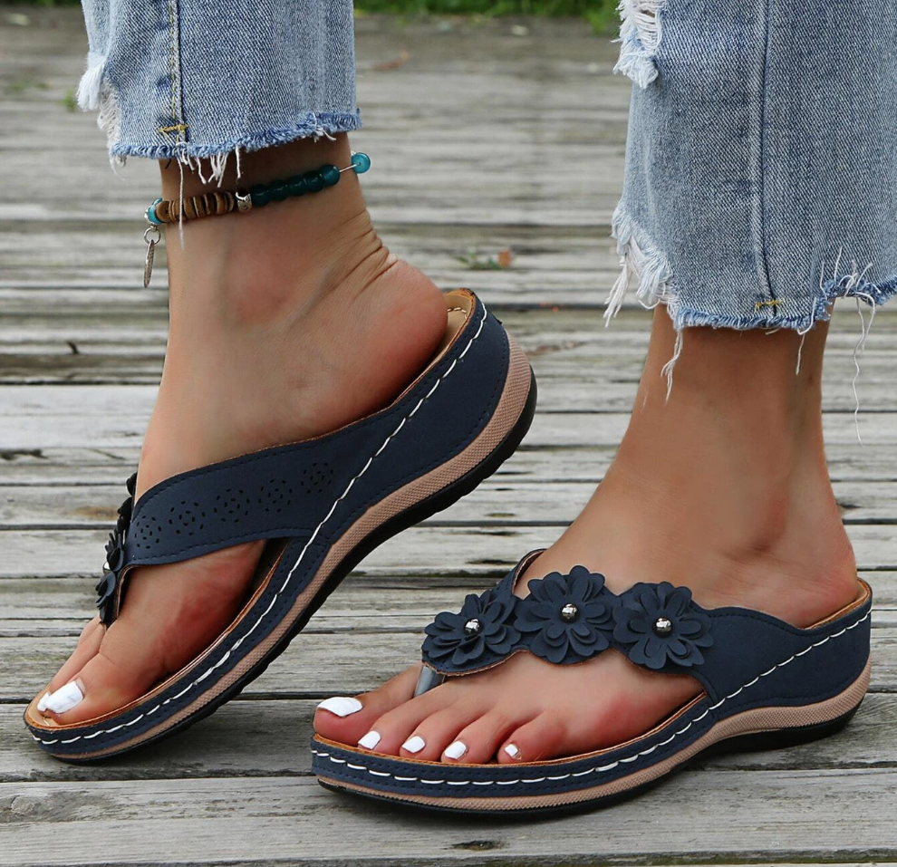 AARA™ SUMMER FLOWER ORTHOPEDIC WEDGE SANDALS