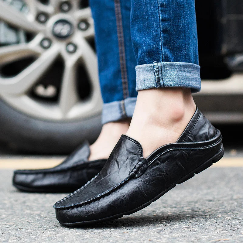 CHRISTOPH™ GENUINE LEATHER COMFY SLIP-ON LOAFERS