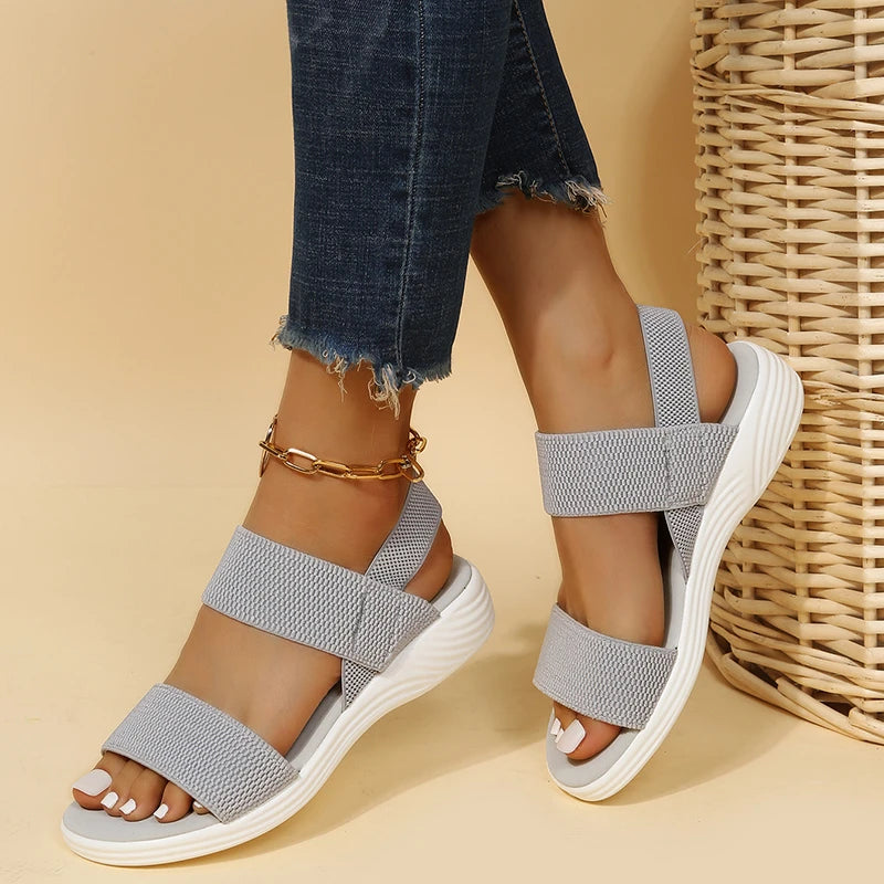 ELARA™ COMFORTABLE ANKLE STRAP PLATFORM SANDALS