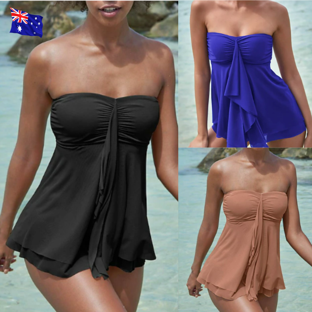 WOMEN'S 2 PIECE TANKINI SWIMWEAR SET