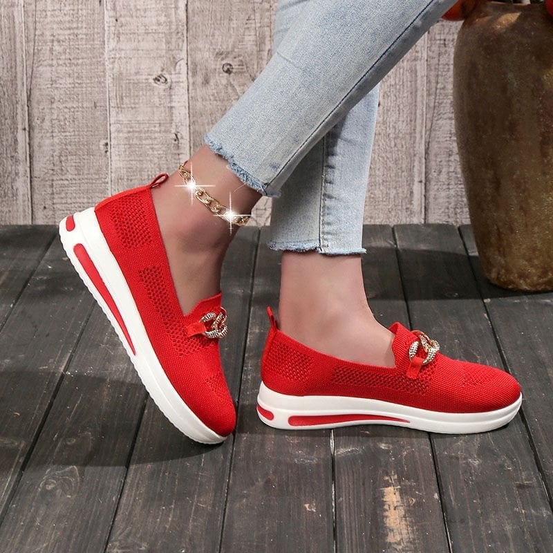 ANNABEL™ WOVEN BREATHABLE ORTHOPEDIC WEDGE SNEAKERS