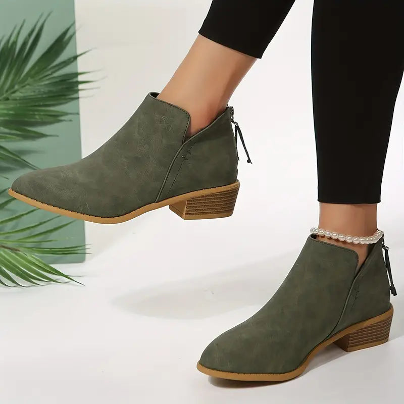 WOMEN'S RETRO HEELED ORTHOPEDIC ANKLE BOOTS