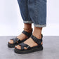 BILLIE™ ROMAN BUCKLE PLATFORM ORTHOPEDIC SANDALS