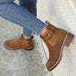 LAVINIA™ - WOMEN'S RETRO SOLID COLOR BUCKLE STRAP ANKLE BOOTS