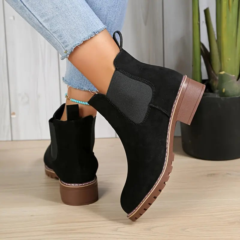 HAYLEY™ - WOMEN'S ORTHOPEDIC SOFT SOLE ROUND TOE PLATFORM ANKLE BOOTS