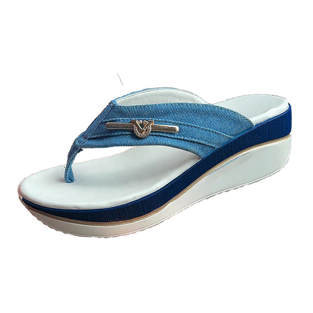 WOMEN'S CASUAL FLIP-FLOPS ORTHO PLATFORM SANDALS