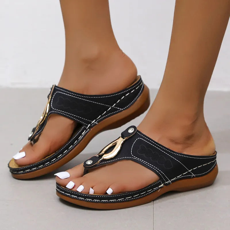 SOFIA™ COZY SLIP ARCH SUPPORT ORTHOPEDIC SANDALS