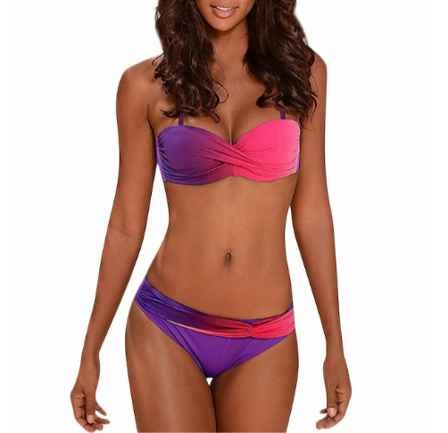 WOMEN's 2-PIECE TIE DIE BIKINI SET