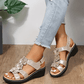 WOMEN'S COMFY FLOWER WEDGE HEEL OPEN-TOE SANDALS